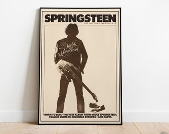 Bruce Springsteen concert poster, Bruce Springsteen vintage poster.