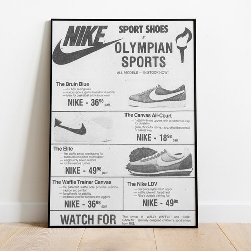 Nike Vintage Advertisement Nike Retro Sneakers -