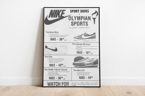 Nike anuncio nike retro poster / vintage Etsy España