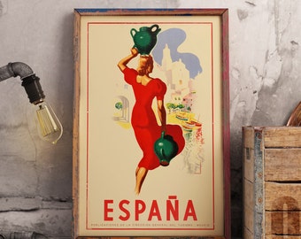 Affiche vintage espagnole / Impression andalouse / Art mural affiche espagnole. Impression rétro espagnol Espana, espagnol Home Decor