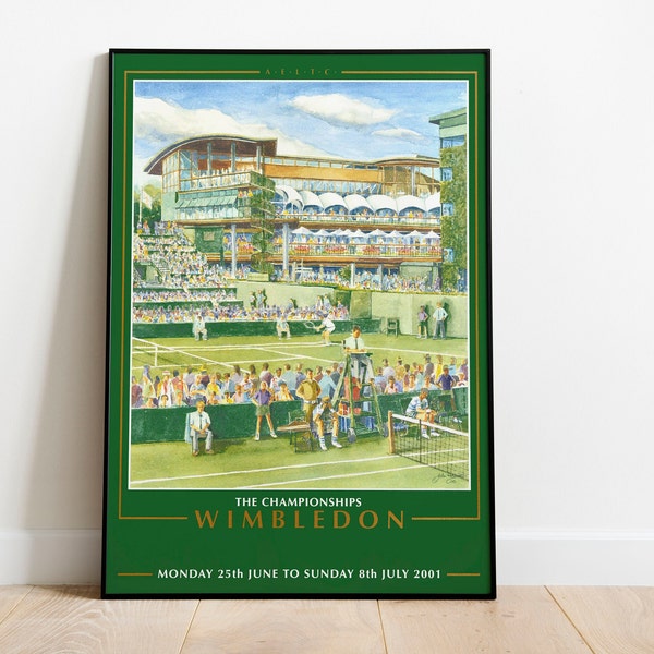 affiche vintage de Wimbledon / impression rétro Wimbledon open / affiche de tennis / impression de tennis / déco maison de tennis / affiche vintage de tennis