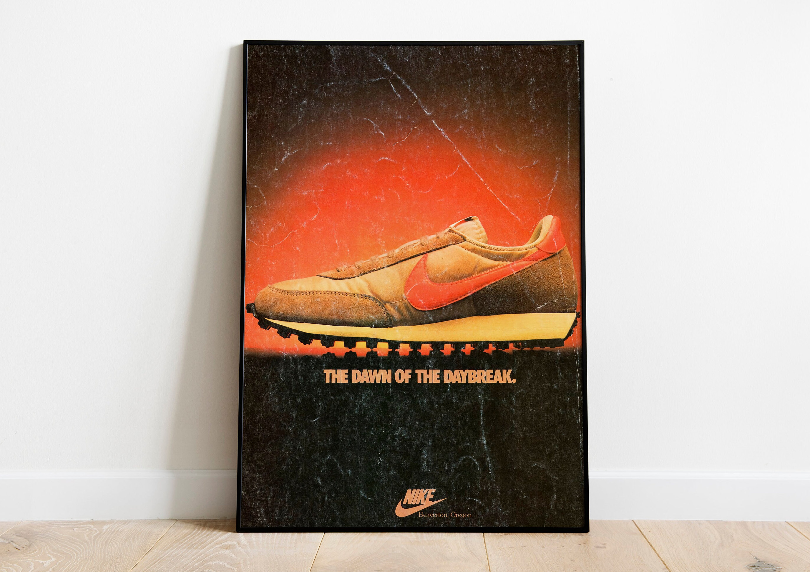 Publicité vintage Nike, affiche de baskets rétro nike / impression de  baskets vintage / Poster Photo Poster Print coups de pied. pub nike old  school -  France