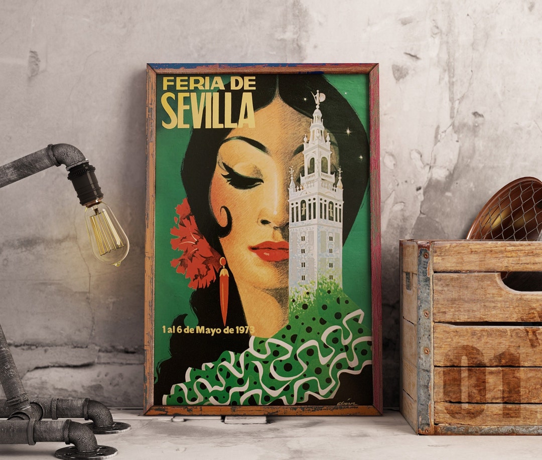 Spanish Flamenco Vintage Poster/ Sevilla Vintage Print / Spanish Poster