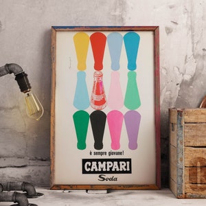 Campari vintage Poster/ apéritif vintage print / Aperol Poster /Italian liqueur Wall Art. retro wine ad print , italian Home Decor