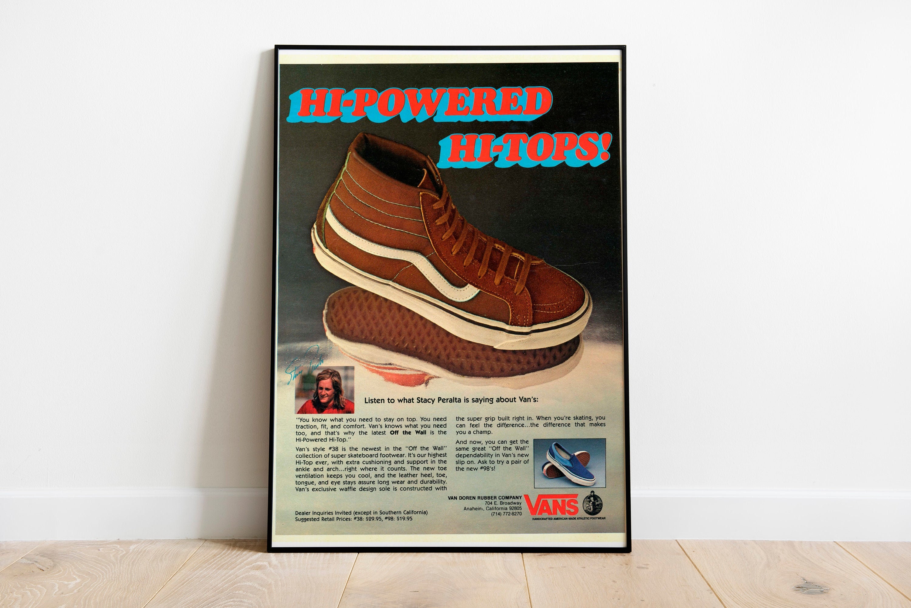 Vans Sneakers Vintage Advertisement Vans Retro Sneakers Poster