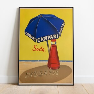 Campari vintage Poster/ apéritif vintage print / Aperol Poster /Italian liqueur Wall Art. retro wine ad print , italian Home Decor