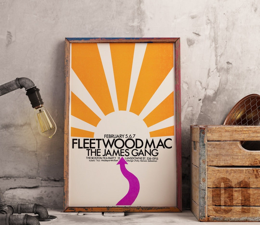 Fleetwood Mac Vintage Poster Boston Concert Poster. Fleetwood Etsy