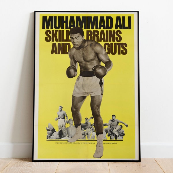 Vintage boxing poster/ Muhammad Ali poster / boxing print / antique boxing / boxing home deco/ Ali vintage poster