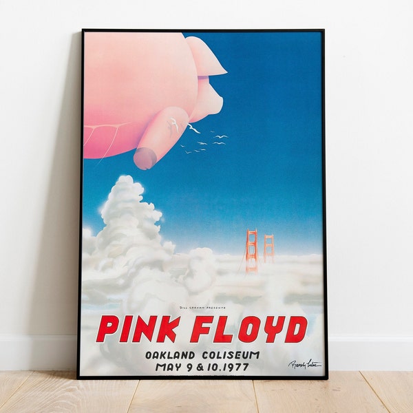 Pink Floyd Vintage Poster, Pink Floyd Poster, Pink Floyd Konzert Poster.