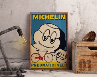 Michelin Vintage cycling poster/ French bicycle retro print/ Tour de France / European bycicle / bicycle poster