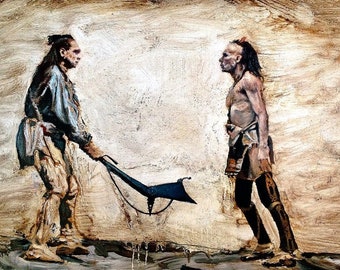 The Death Of Magua MOHICANS ART