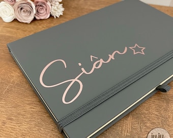 Cuaderno personalizado con nombre: personalízalo con cualquier nombre para tu diario, regalo de cuaderno de lujo, cumpleaños de un amigo, regalo de cumpleaños personalizado