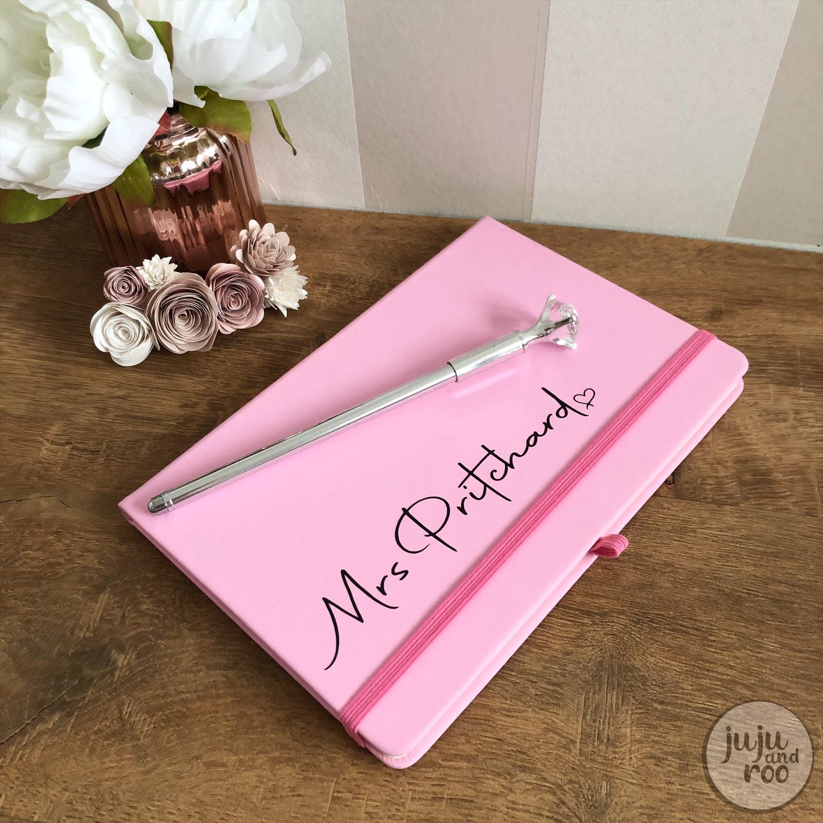 Personalised Name Notebook - Choose Any Name or Custom Wording for Your ...