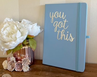 ¡Tú puedes! - Cuaderno de lujo, regalo para inspirar positividad, regalo para un nuevo trabajo.