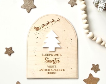 Personalised Christmas countdown wipeable plaque