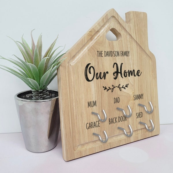 Personalised key hook, coat hook home boards