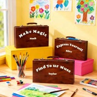 X-large Personalized Kids Art Case | Travel Kit | Children’s Art Kit ...