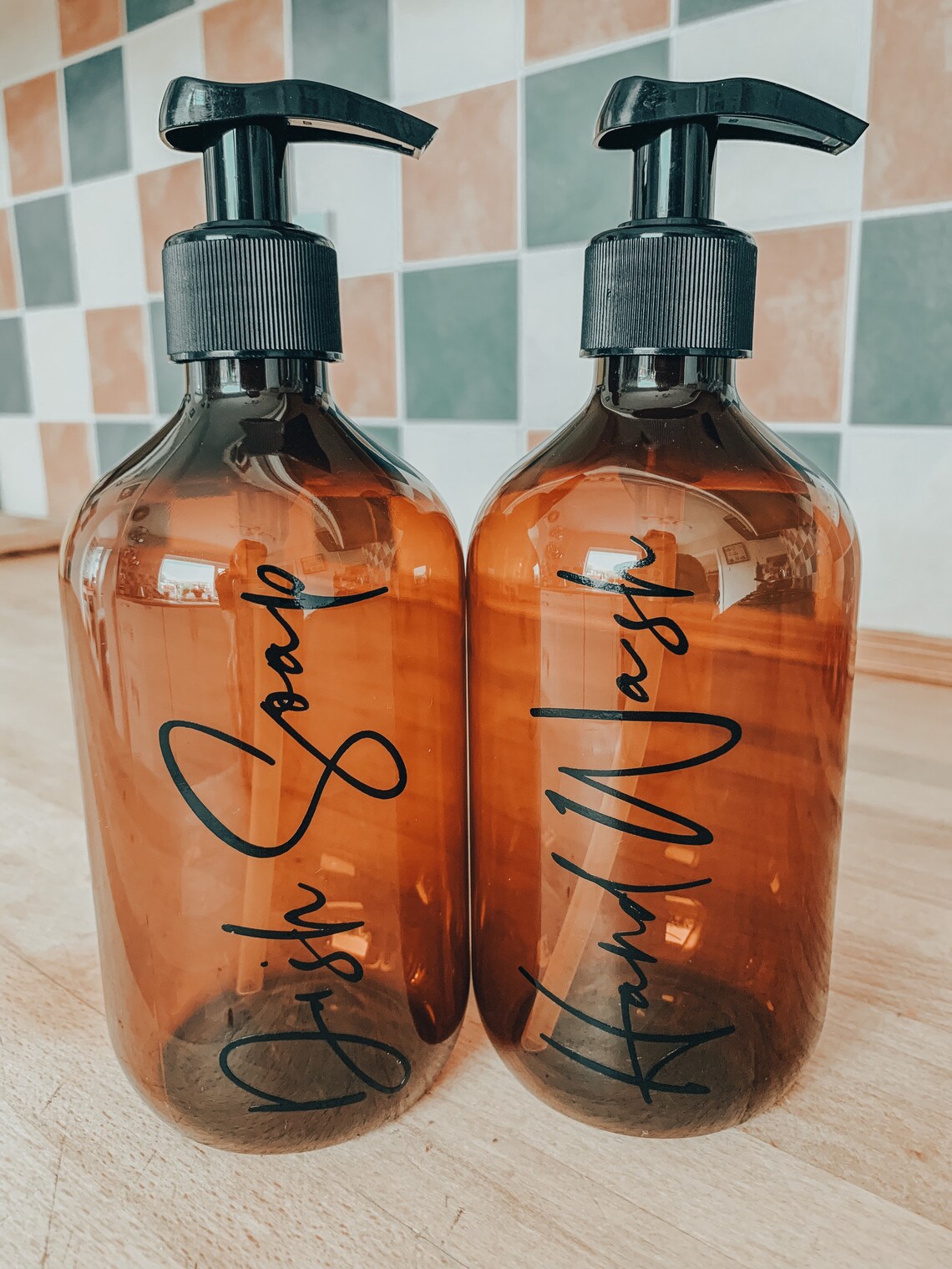 Dish Soap/Hand Wash 500ml bottle combo amber bottles with Etsy