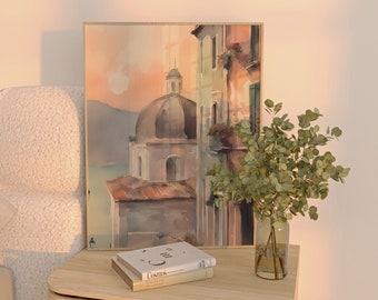 Italie Aquarelle Print Téléchargement numérique