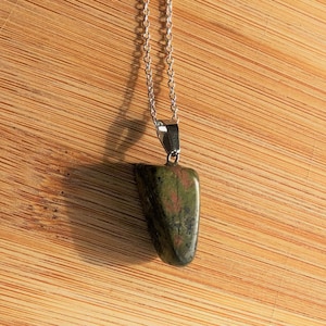 Unakite Necklace, Genuine Unakite Necklace, Crystal Healing, Healing Gemstones