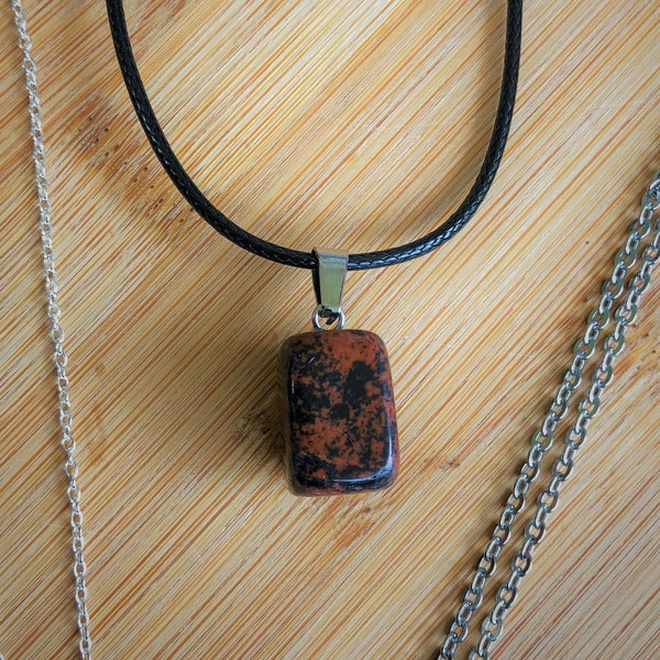 Ossidiana di mogano, pietra protettiva, manifestazione, collana di cristallo curativo