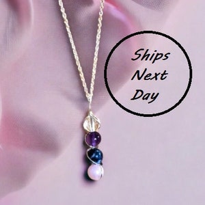 Anti-Anxiety Necklace, Wire Wrapped Jewelry, Crystal Healing image 1