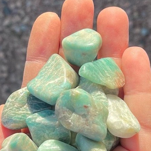 Amazonite Tumbled Amazonite Crystal 1 Piece Of Amazonite Etsy Ireland