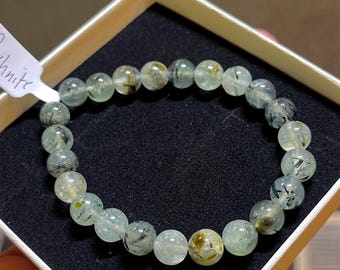 Prehniet-armband, intuïtie, innerlijke wijsheid, hartchakra, prehniet-sieraden, kralenkristalarmband, genezende kristallen