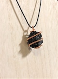 Chunky Raw Black Tourmaline Necklace, Choose your Wire Color, Wire Wrapped Raw Tourmaline Necklace