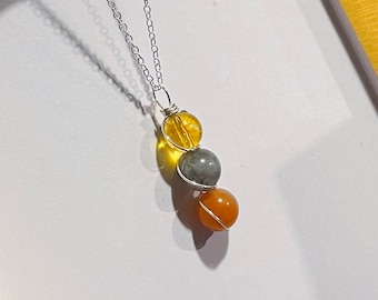 Leo Crystal Necklace, Leo Necklace, Leo Zodiac Healing Crystals, Life purpose, Manifestation, Crystals for a Leo, Gift Ideas, Handmade