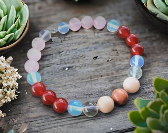 Love Attraction Bracelet, Healing Crystal Jewelry, Attract Love, Healing Gemstones, Healing Gemstone Jewelry, Manifest, Love Bracelet