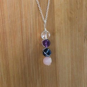 Anti-Anxiety Necklace, Wire Wrapped Jewelry, Crystal Healing image 4