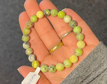 Serpentijnarmband, edelsteenarmband met kralen, overvloed, gezondheid, bescherming, genezende kristallen armband