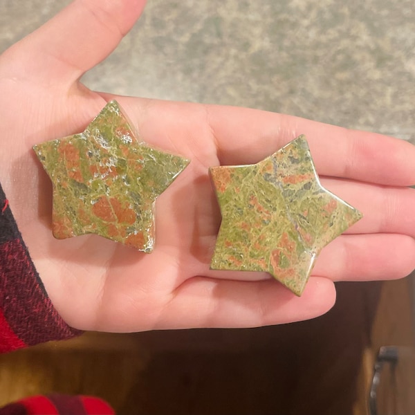 Unakite Star, Large Crystal Stars, Exact Crystal, As shown crystal, Fertility, Balance, Stability, Healing Crystals, Collect, Wire wrapping