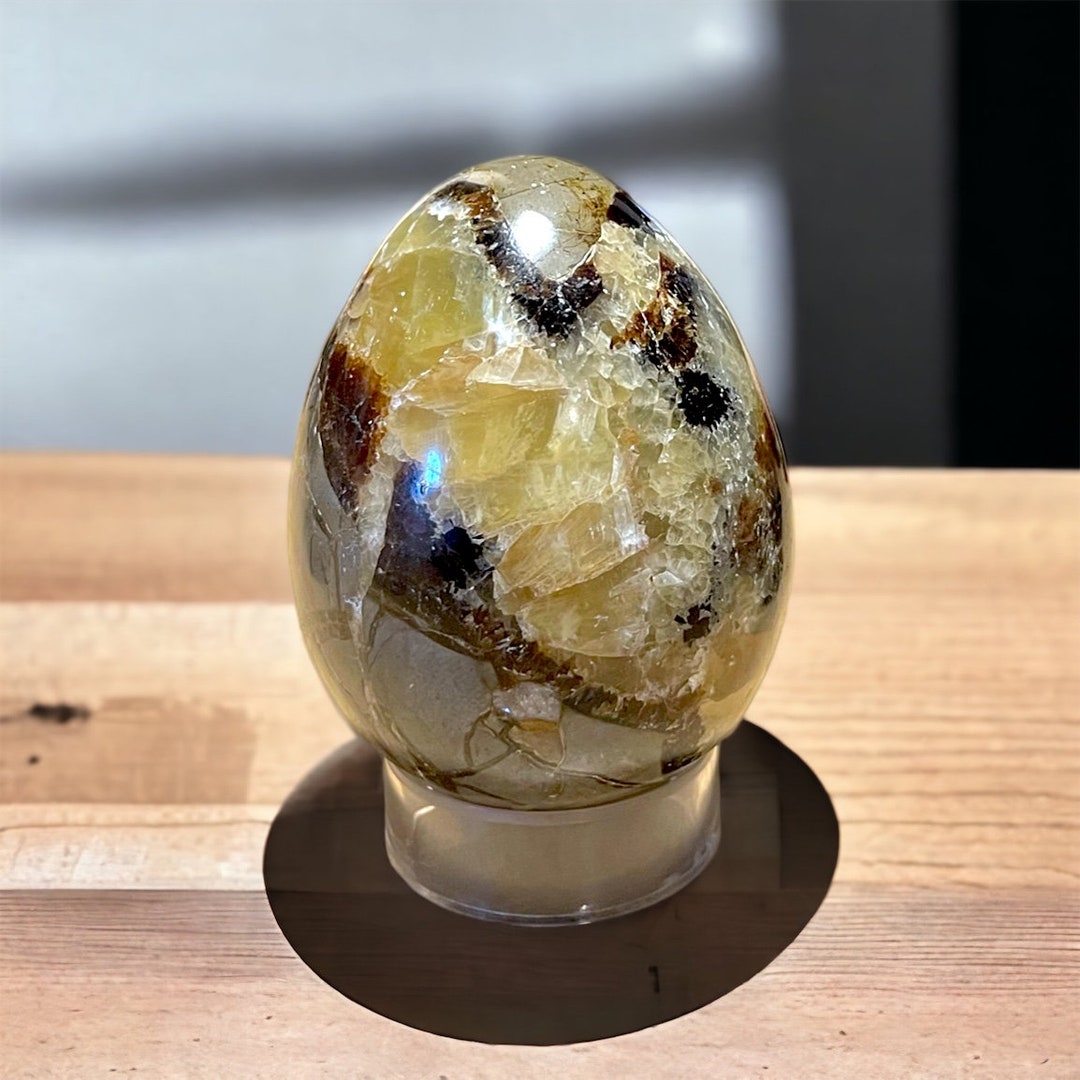 Beautiful Septarian Egg Geode Polished Natural Stone For Home