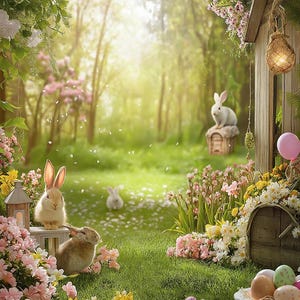 Enchanted Easter Digital Background