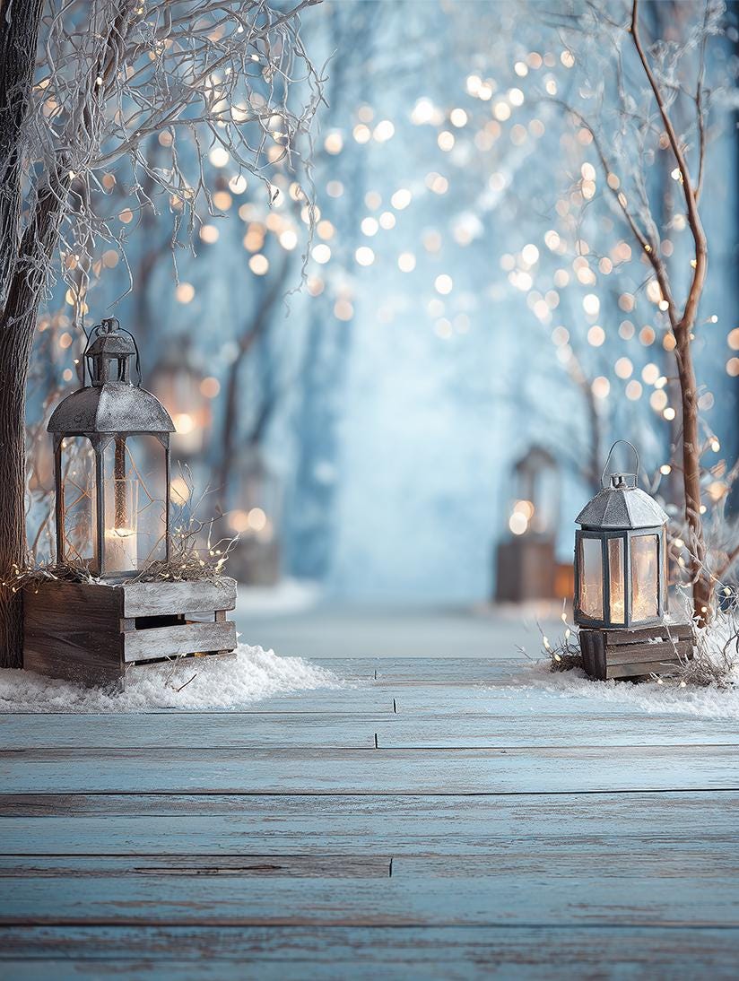 Winter Wonders Digital Background – Magical Snow Scene – Instant ...