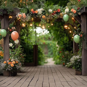 Telón de fondo digital pastel del Cinco de Mayo – Serene Fiesta Garden