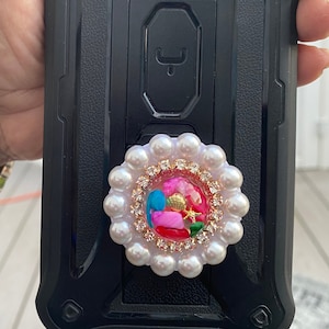 Pearl Embellished Adhesive Phone Grip & Stand | Sparkle Accessories | Costume Jewelry | Gifts | Birthday Gifts| Holiday Gifts