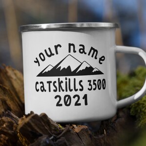 Personalized Catskill 3500 Enamel Camping Mug | Catskill 3500 gift | Hiking Mug | Hiking Lover Gift | Nature Lover Gift | 12 OZ Enamel Mug