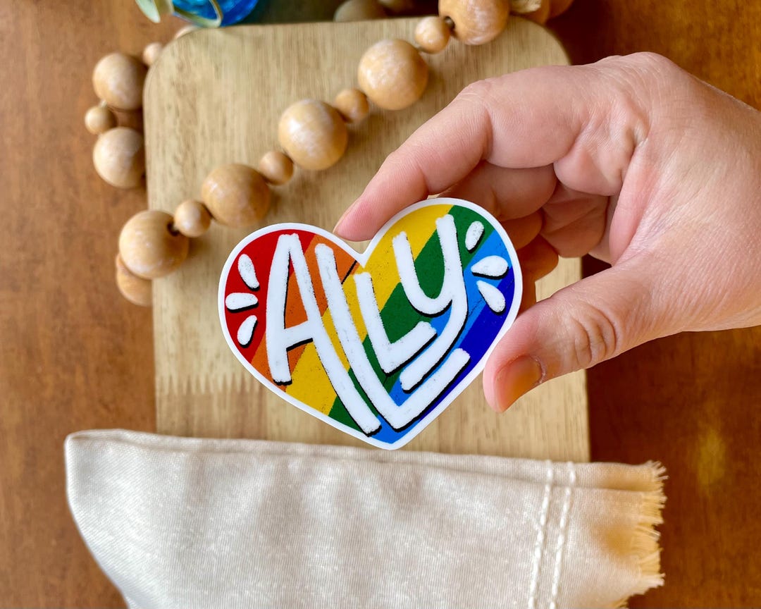 Ally Rainbow Sticker, PRIDE Sticker for Diversity and Inclusion, Car ...