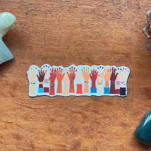 Pegatinas de empoderamiento e inclusión, pegatinas para diversidad e inclusión, pegatinas con ilustraciones dibujadas a mano, calcomanías para computadora portátil, pegatinas para vasos