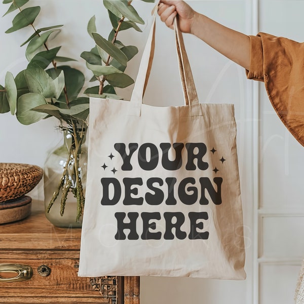 Canvas Tote Bag Mockup, Modern Canvas Tote Mockup Premium Canvas Bag Mock Canvas Tote Lifestyle Mockup, Aanpasbare Canvas Tote Mock