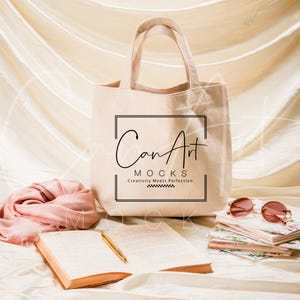 Tote Bag Mockup, Neutral Canvas Bag Mockup, Minimalist Mockup For Branding, Product Listings, Sublimation, And Digital Designs
