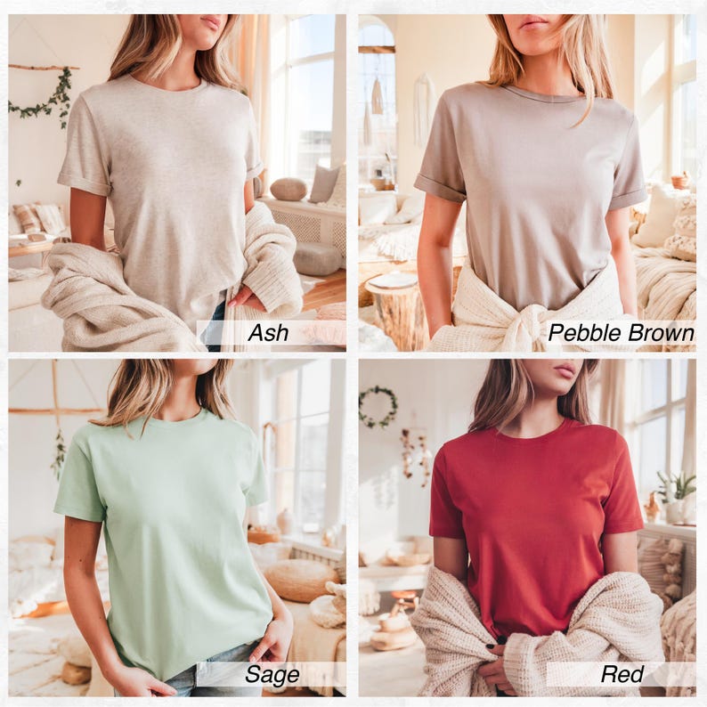 Bella Canvas 3001 Mockups Bundle, 3001 TShirt Bundle POD Frau Modell Mockup, hochwertige professionelle leere T-Shirt Sammlung Sofort-Download Bild 5