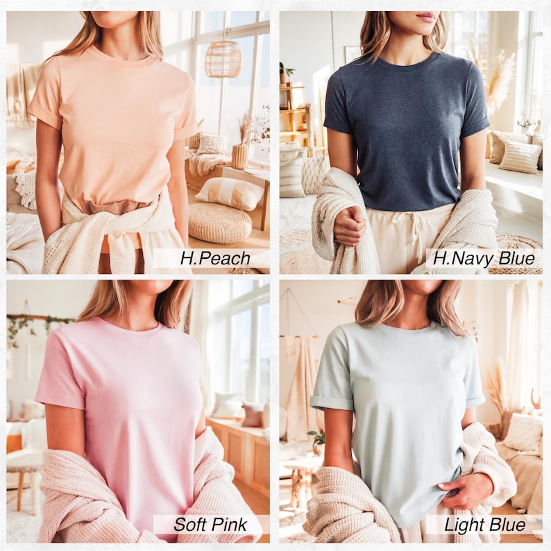 Bella Canvas 3001 Mockups Bundle, 3001 TShirt Bundle POD Frau Modell Mockup, hochwertige professionelle leere T-Shirt Sammlung Sofort-Download Bild 3