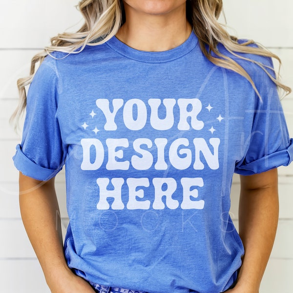 Bella Canvas 3001 Heather Columbia Blue T-Shirt Mockup, Oversized Bella & Canvas Shirt Mockup, High-Quality Bella Canvas 3001 Apparel Mockup