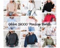 Gildan 18000 Mockup Bundle, Sweatshirt Crewneck Mockup Bundle Print On Demand, Apparel Mockup Bundle, Gildan Mockup Bundle Instant Download