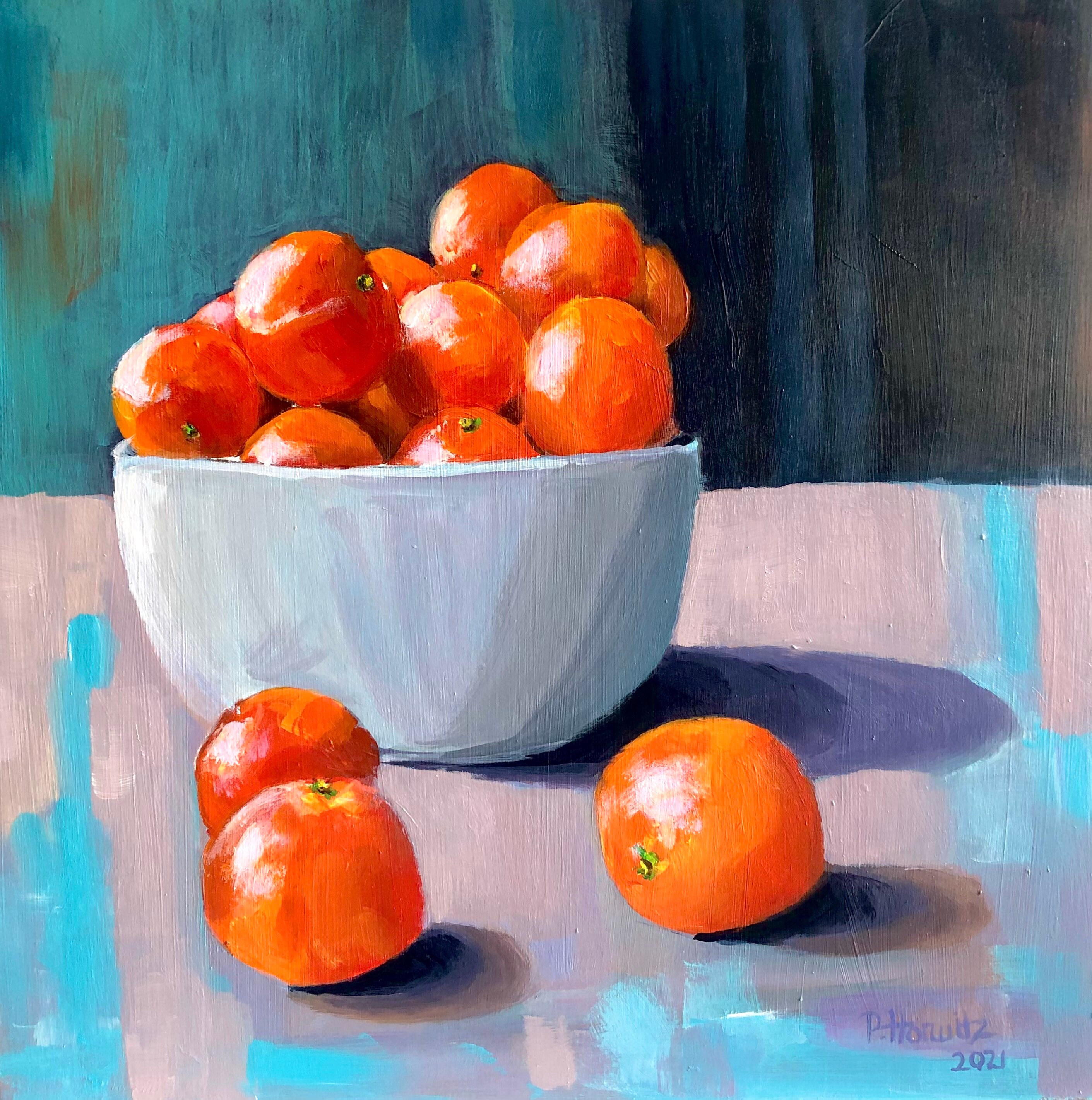 Essen Kunst Küche Malerei Acryl auf Holz Clementinen | Etsy