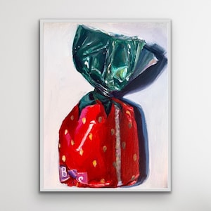Truskawkowy cukierek Giclée: Sztuka retro nostalgii